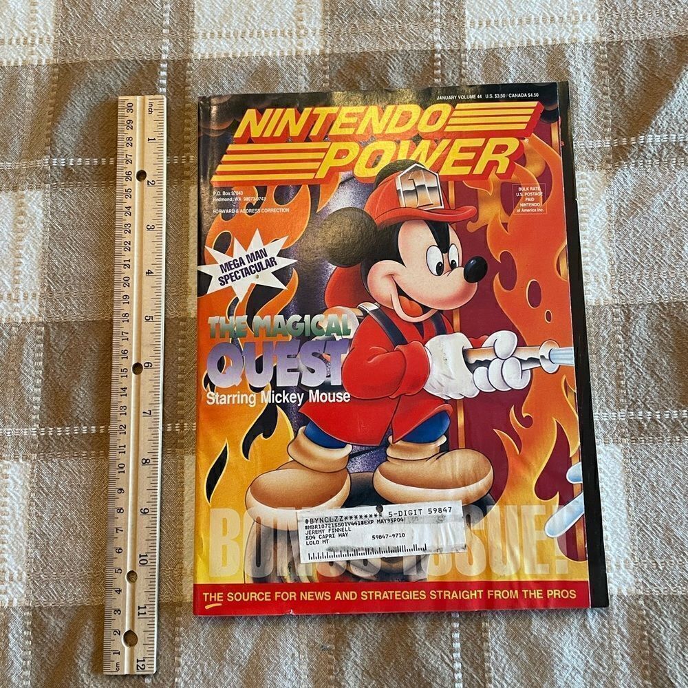 NINTENDO POWER VOLUME 44 The Magical Quest Mickey Mouse